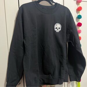 Black Skull Patch Men's Sweater